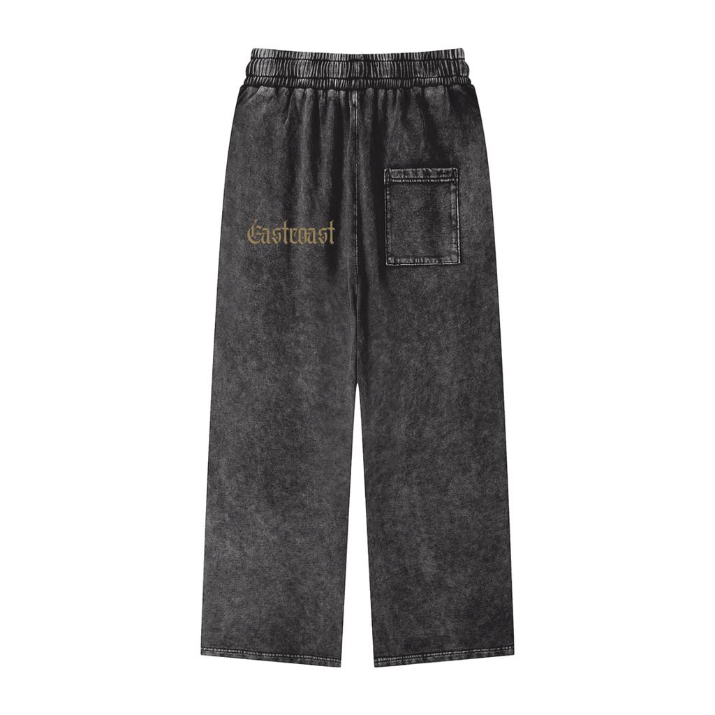 Snow Washed Straight Leg Pants