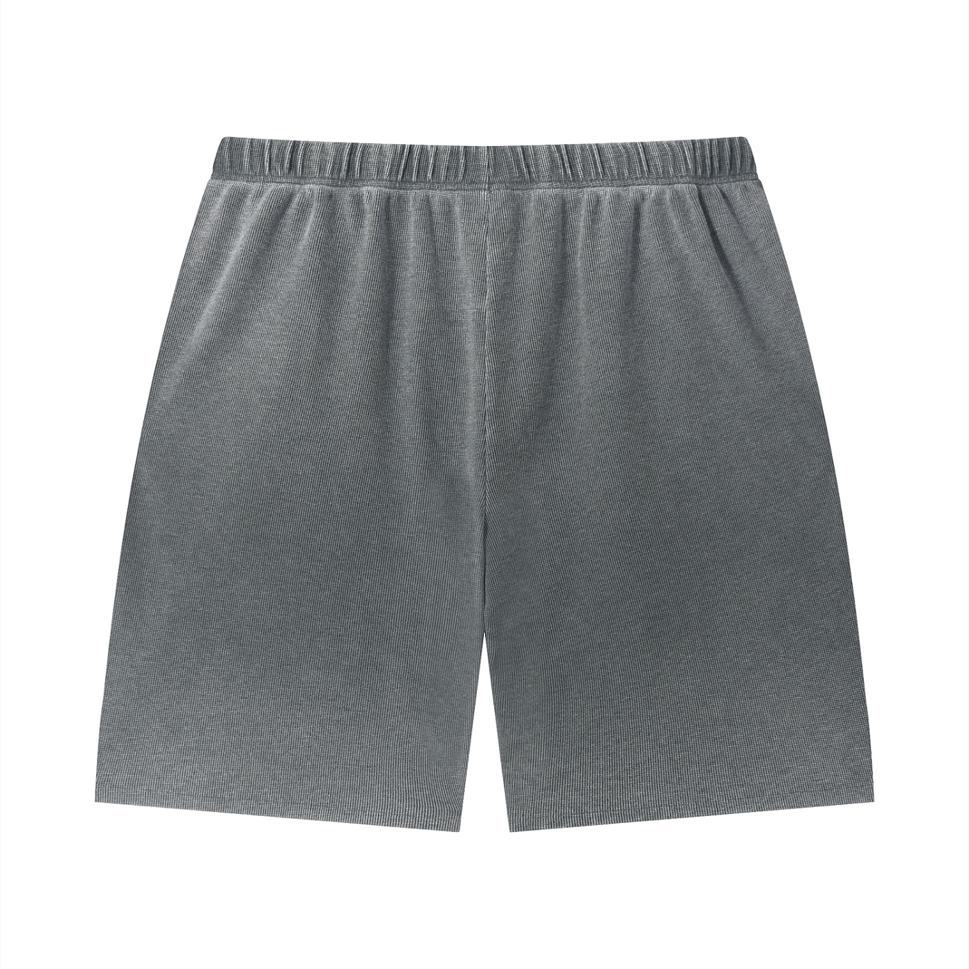 Unisex Vintage Wash Sunfade Waffle Raw Hem Shorts