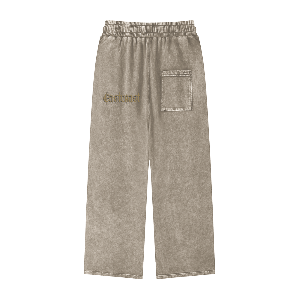 Snow Washed Straight Leg Pants