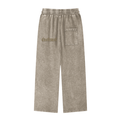 Snow Washed Straight Leg Pants