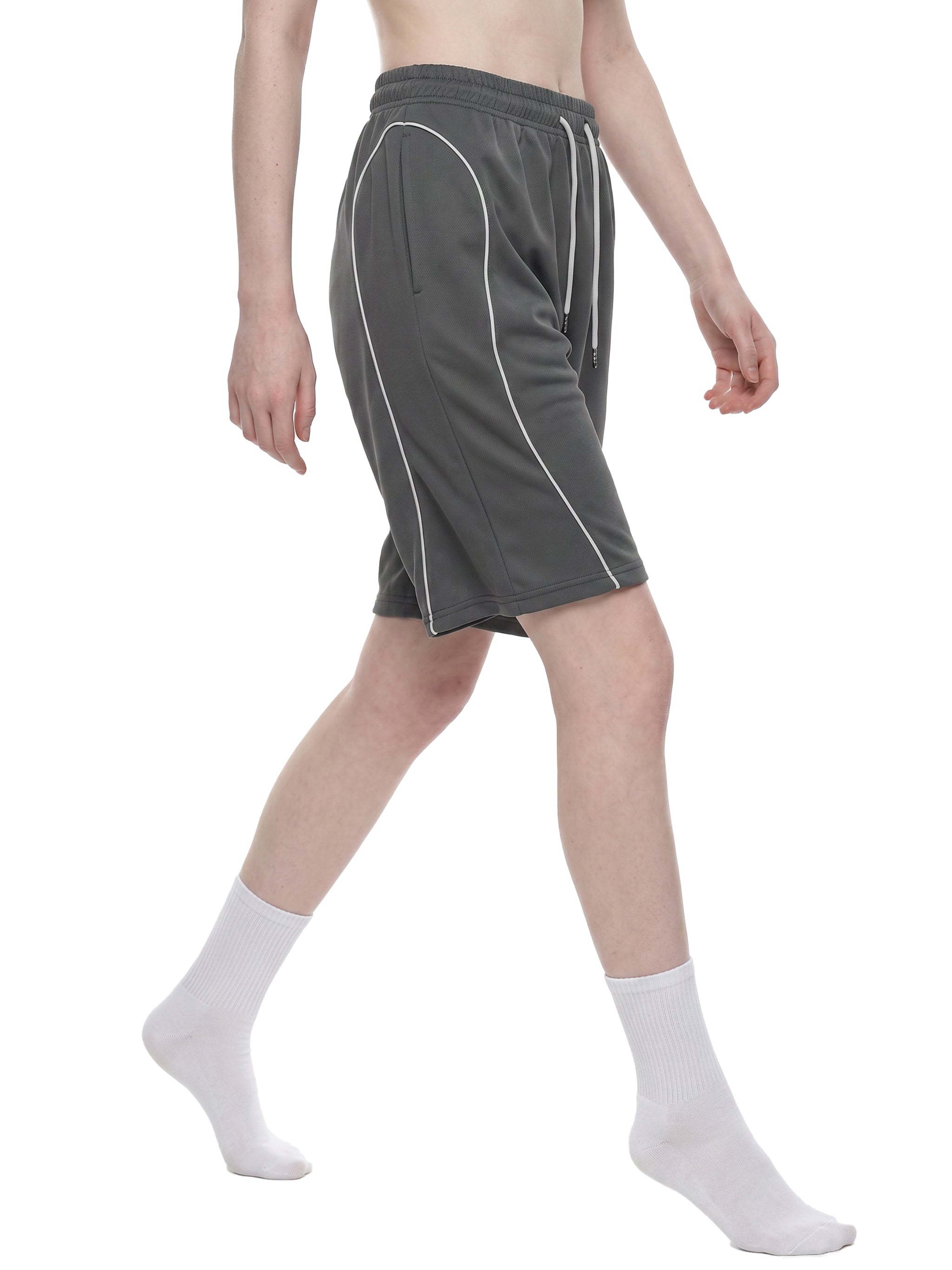 Piping Drawstring Shorts