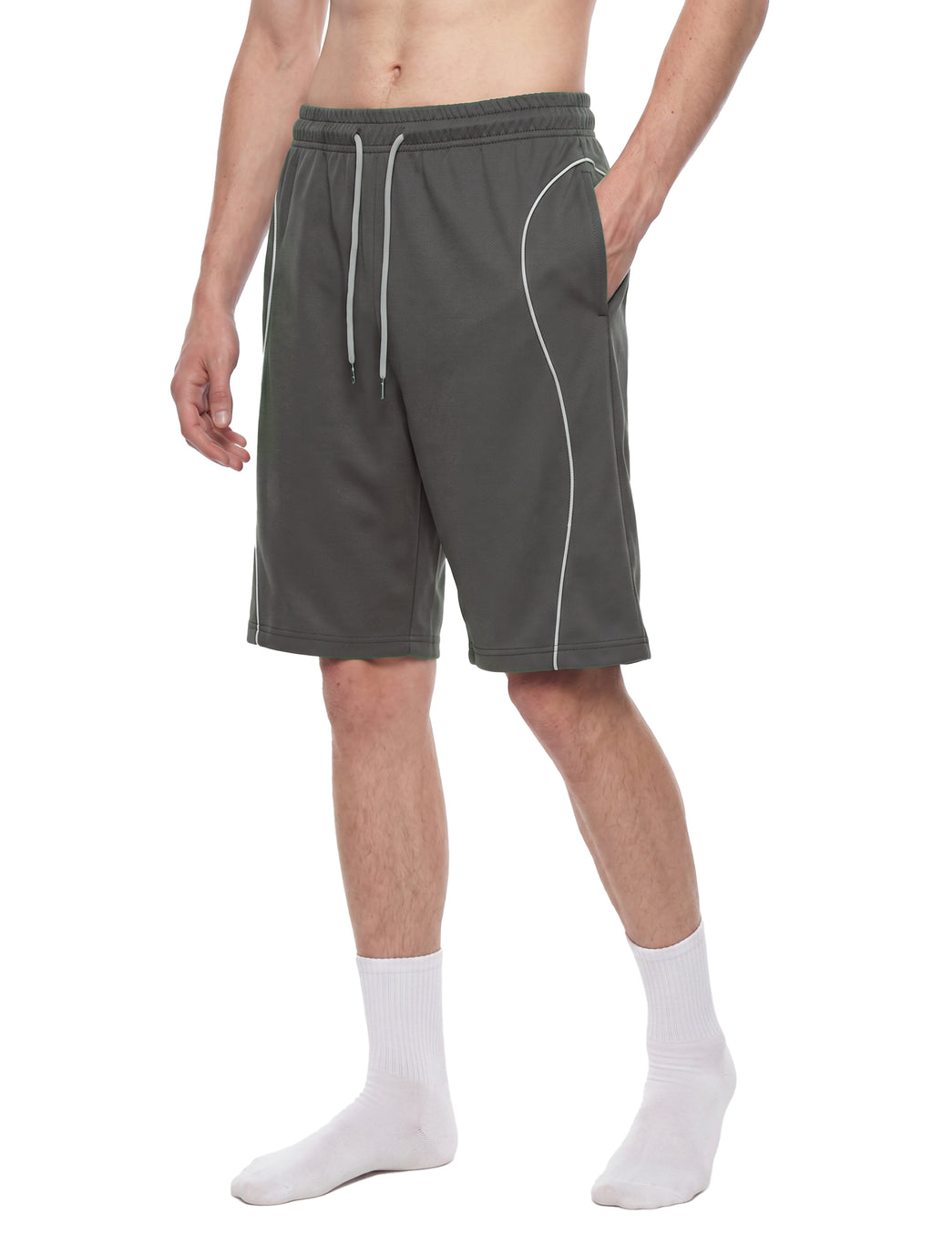 Piping Drawstring Shorts