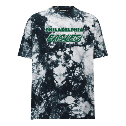 Philadelphia Eagles (Embroidered) Oversized tie-dye t-shirt